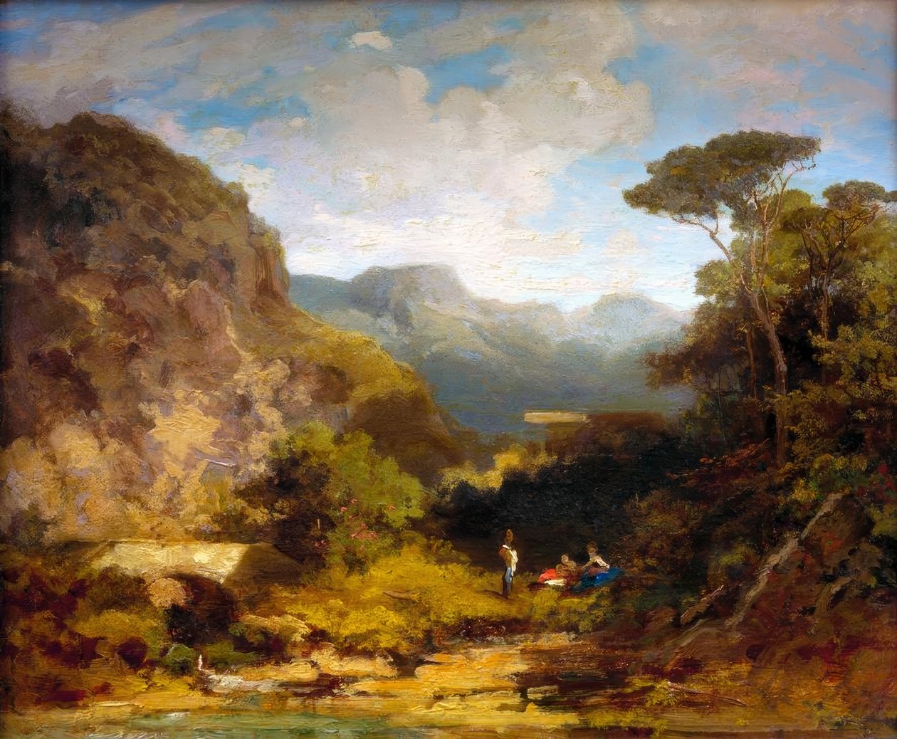 Zuidelijk landschap door Carl Spitzweg