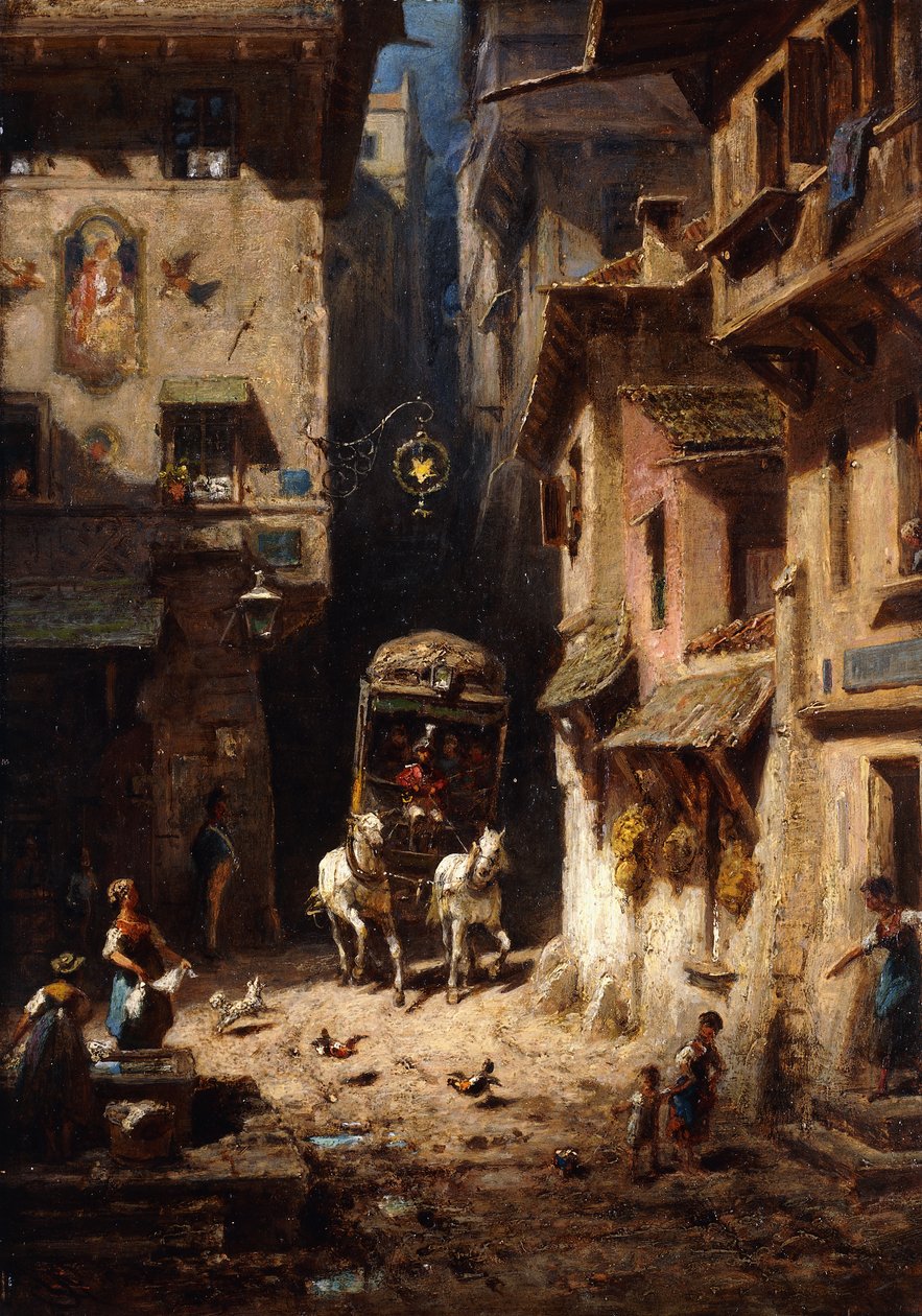 De Post door Carl Spitzweg