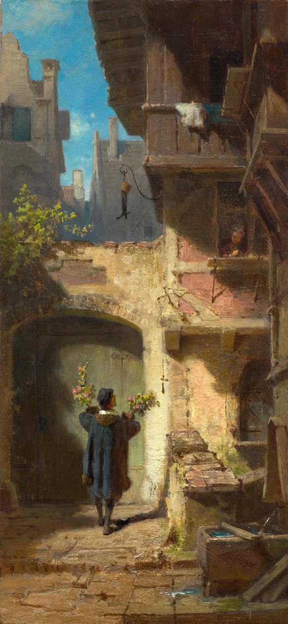 De Weldoener, ca. 1860 door Carl Spitzweg