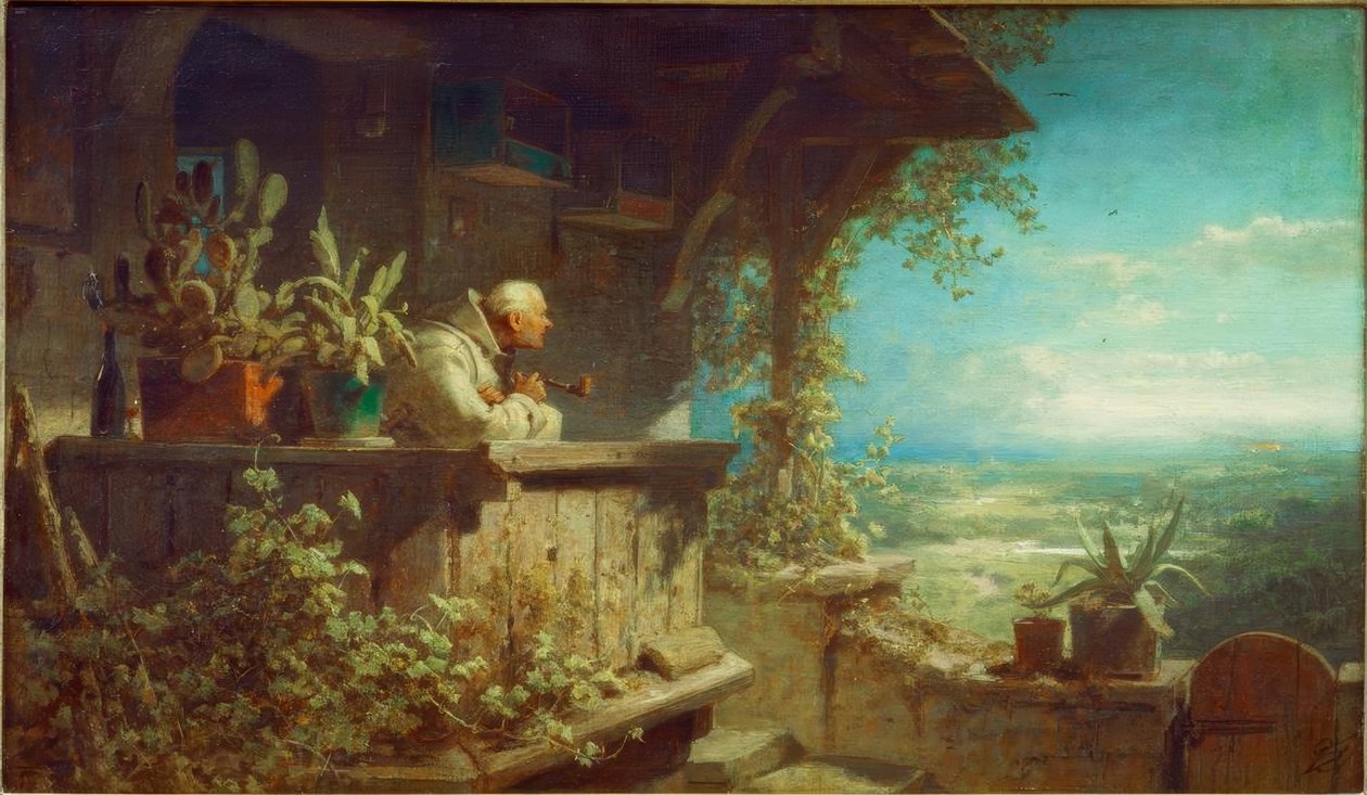Verdachte rook door Carl Spitzweg