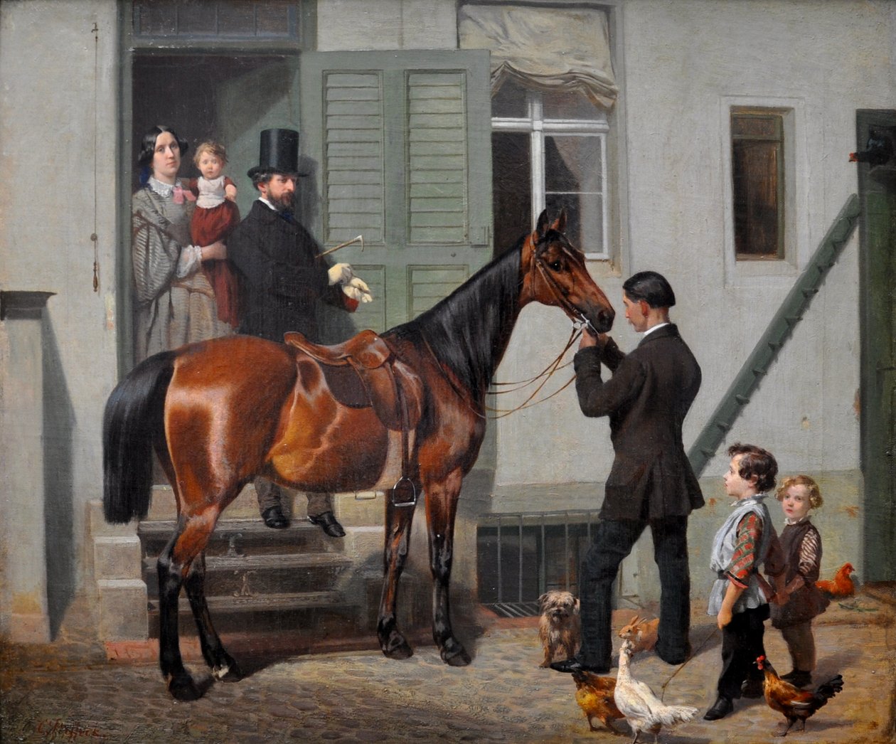 Rit van de kunstenaar door Carl Steffeck