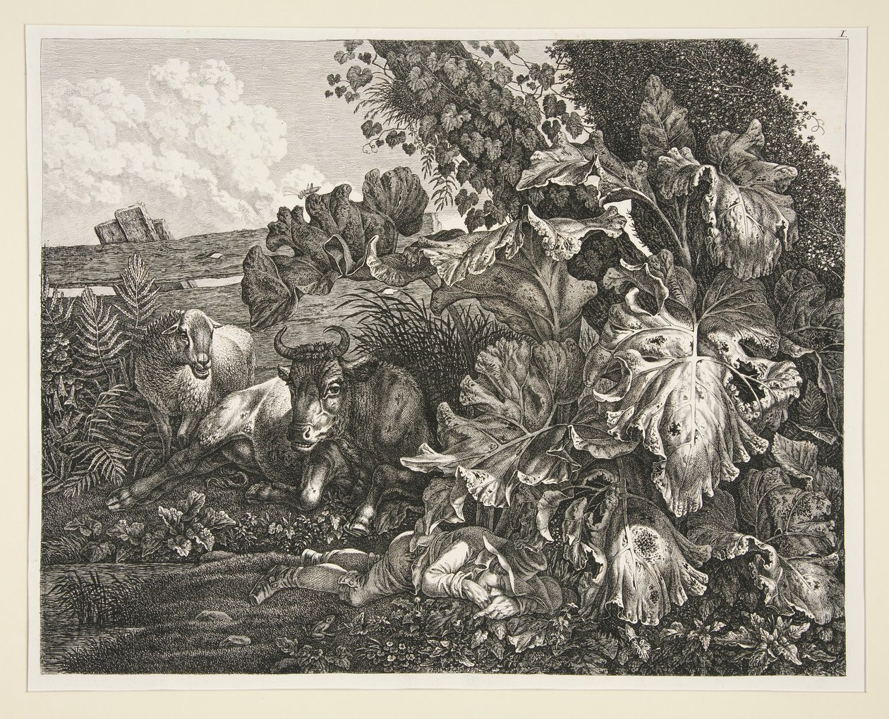 Landschap door Carl Wilhelm Kolbe the elder