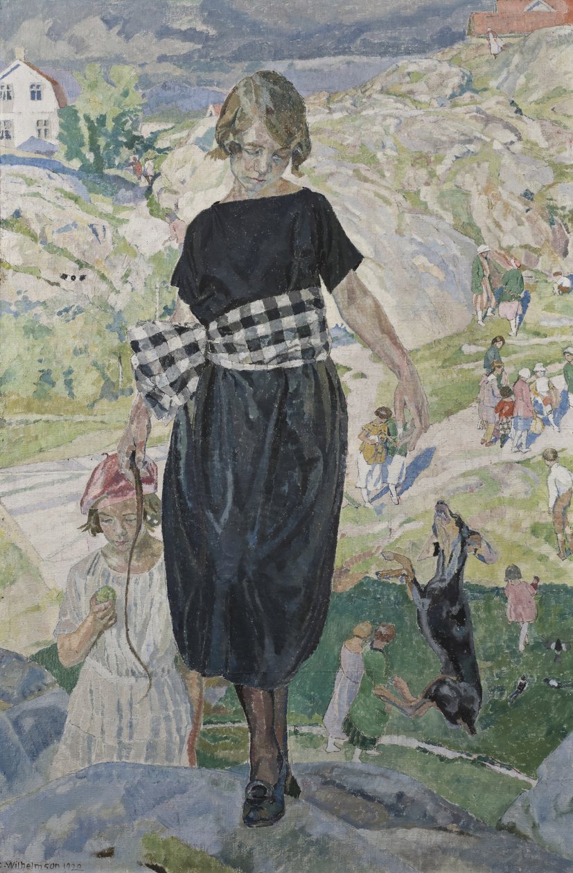 Springende Hond, 1920 door Carl Wilhelm Wilhelmson