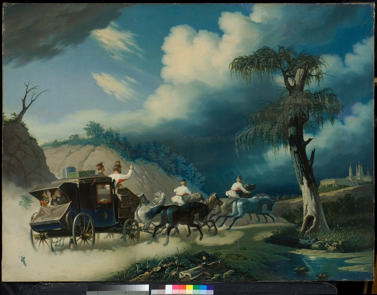 Troika Tijdens Een Onweersbui, 1830s door Carl von Hampeln
