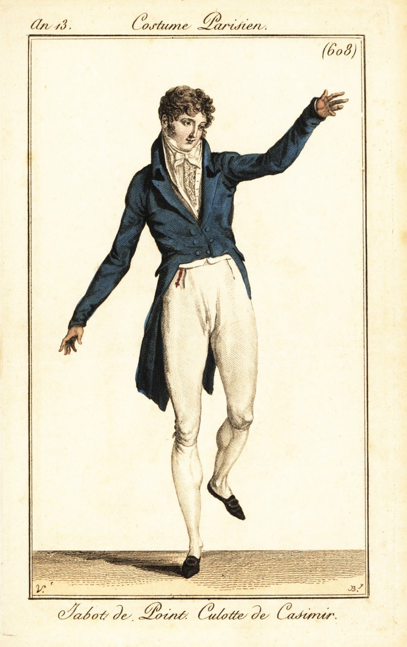 Dandy die danst op een bal, Parijs door Carle (after) Vernet