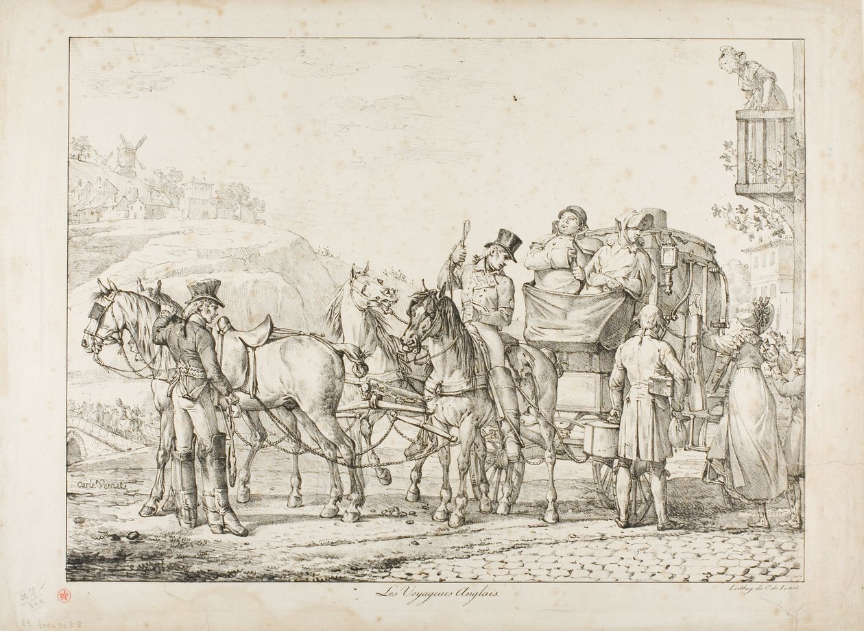 Engelse Reizigers door Carle Vernet