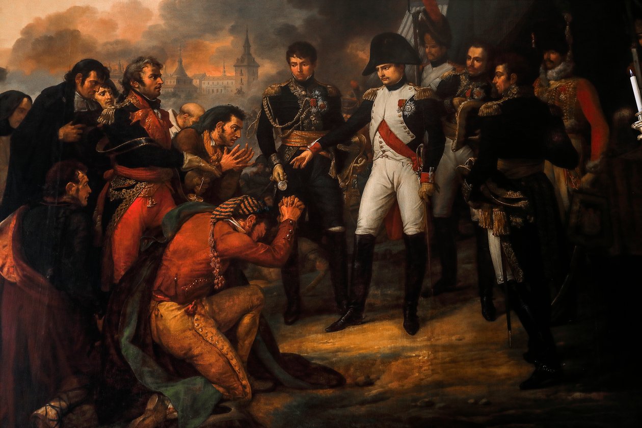 Napoleon voor Madrid in 1808 door Carle Vernet