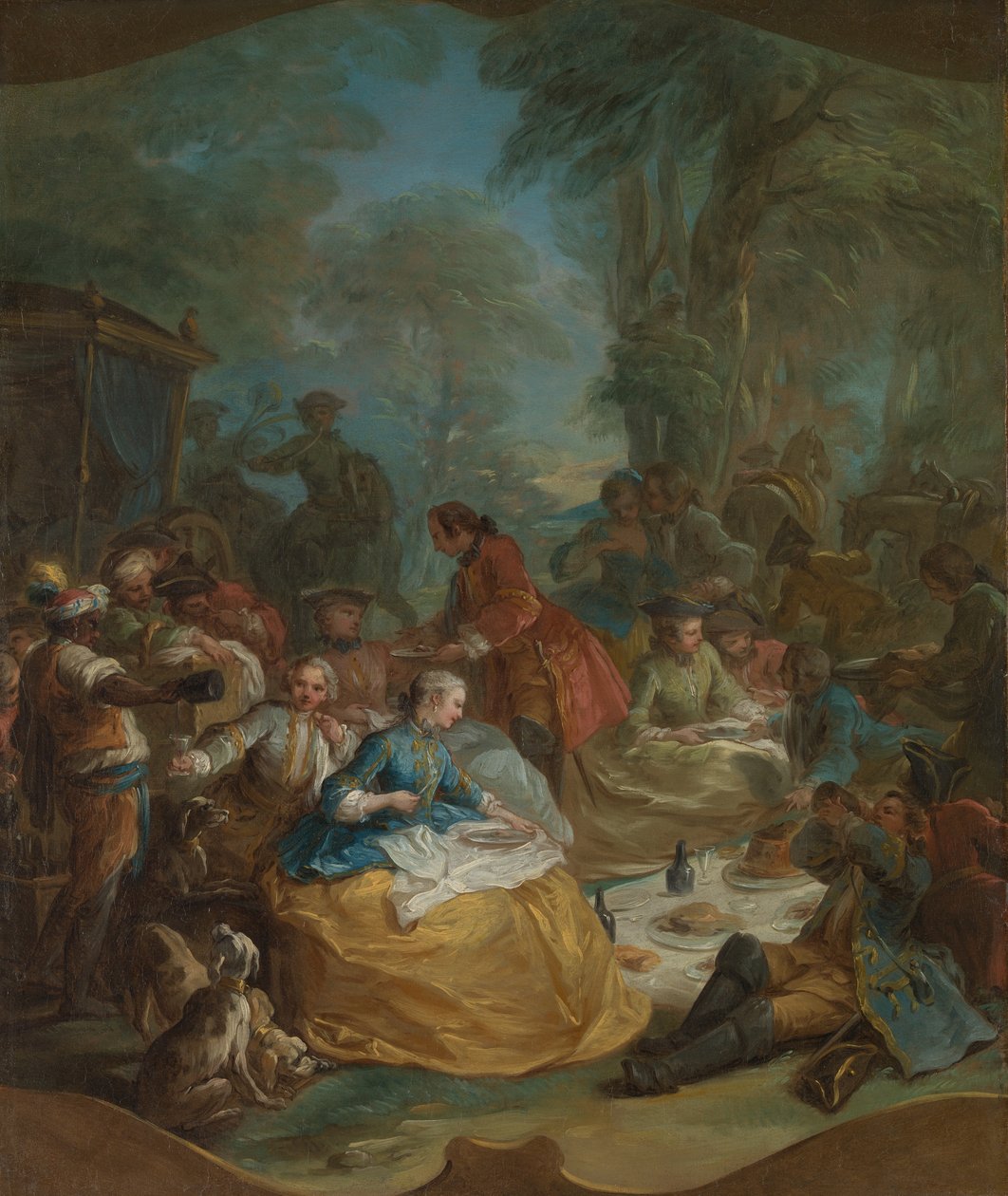 Rust van de jacht door Carle van Loo