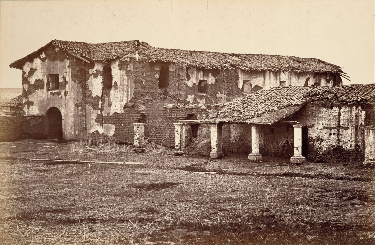 (Missie, San Fernando Rey) door Carleton E. Watkins