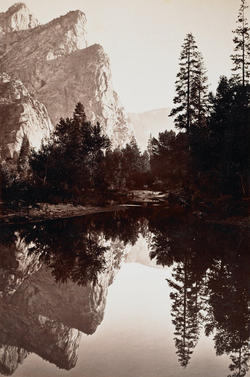 Three Brothers, Yosemite, Californië door Carleton E. Watkins