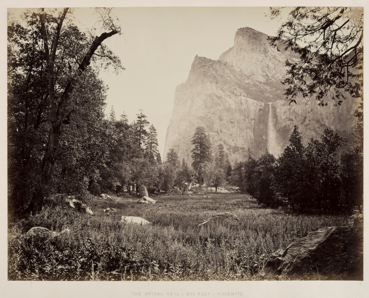 Bridal Veil, Yosemite, c. 1865-1866 door Carleton E. Watkins