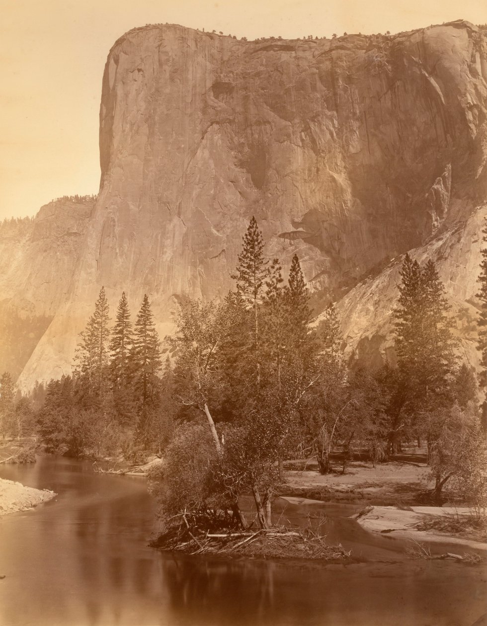 El Capitan door Carleton E. Watkins