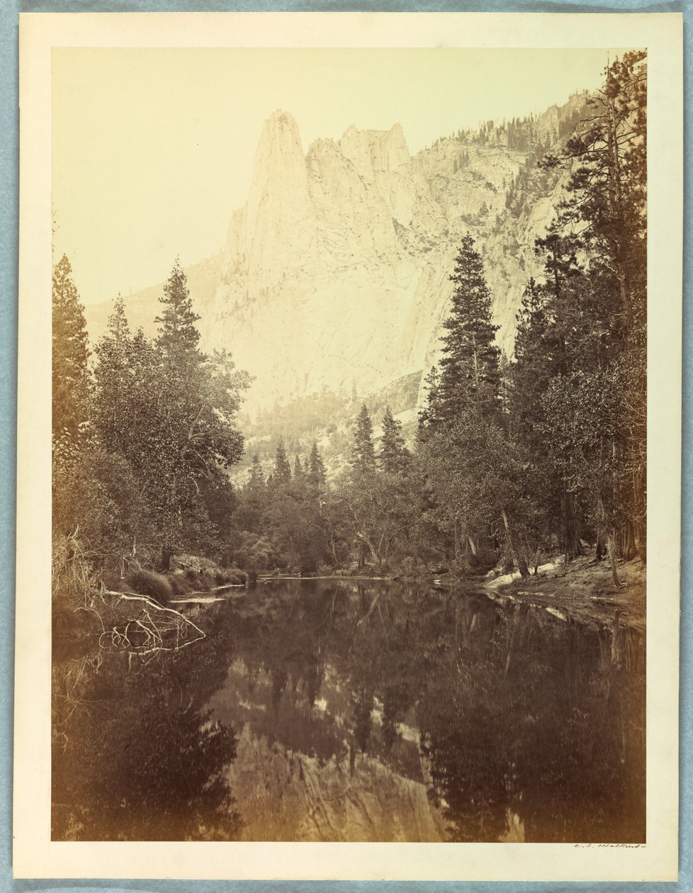 Wachter, 3270 Voet, Yosemite door Carleton E. Watkins