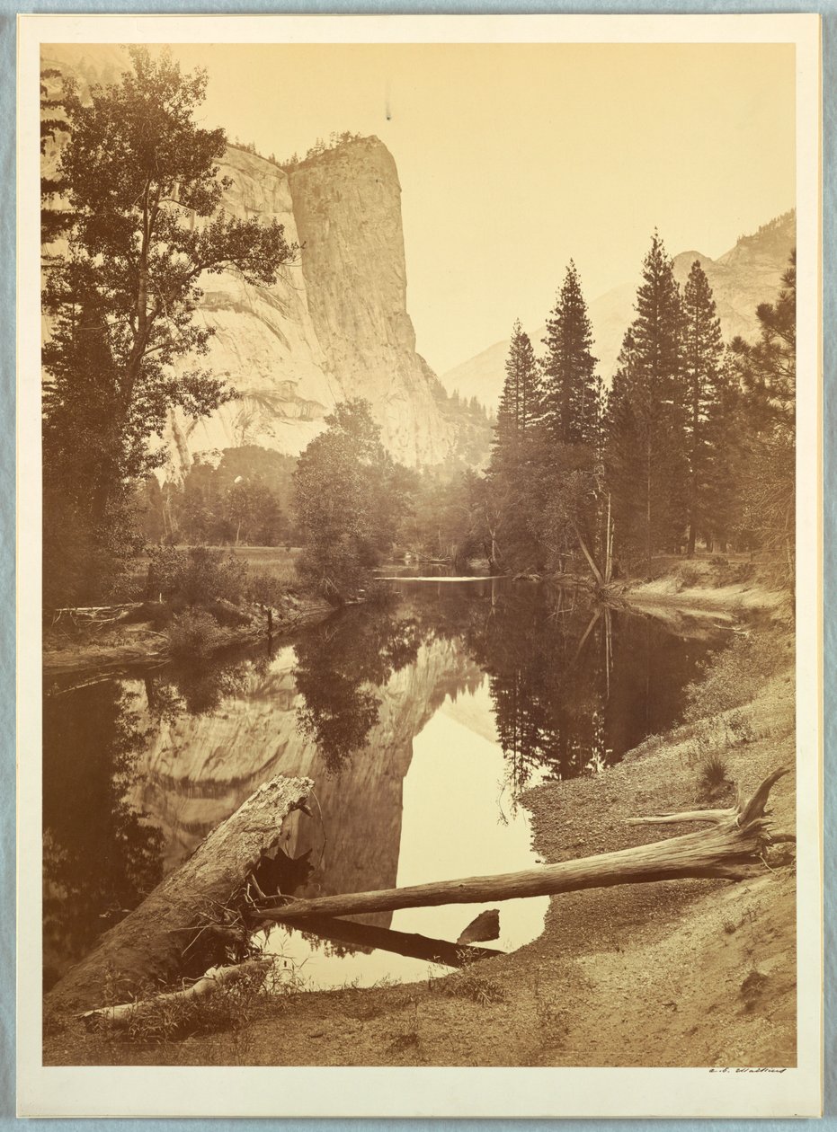 Washington Column, Yosemite door Carleton E. Watkins