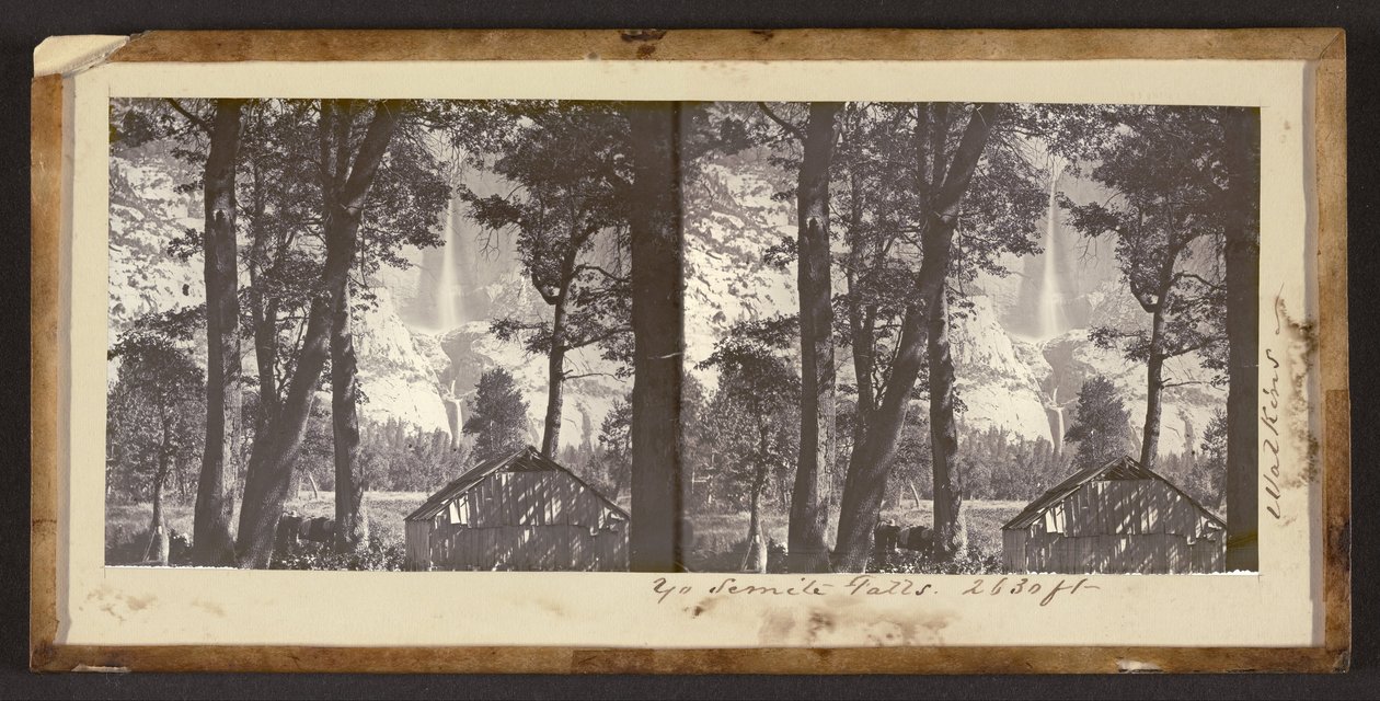 Yo Semite Watervallen. 2630 ft door Carleton Watkins