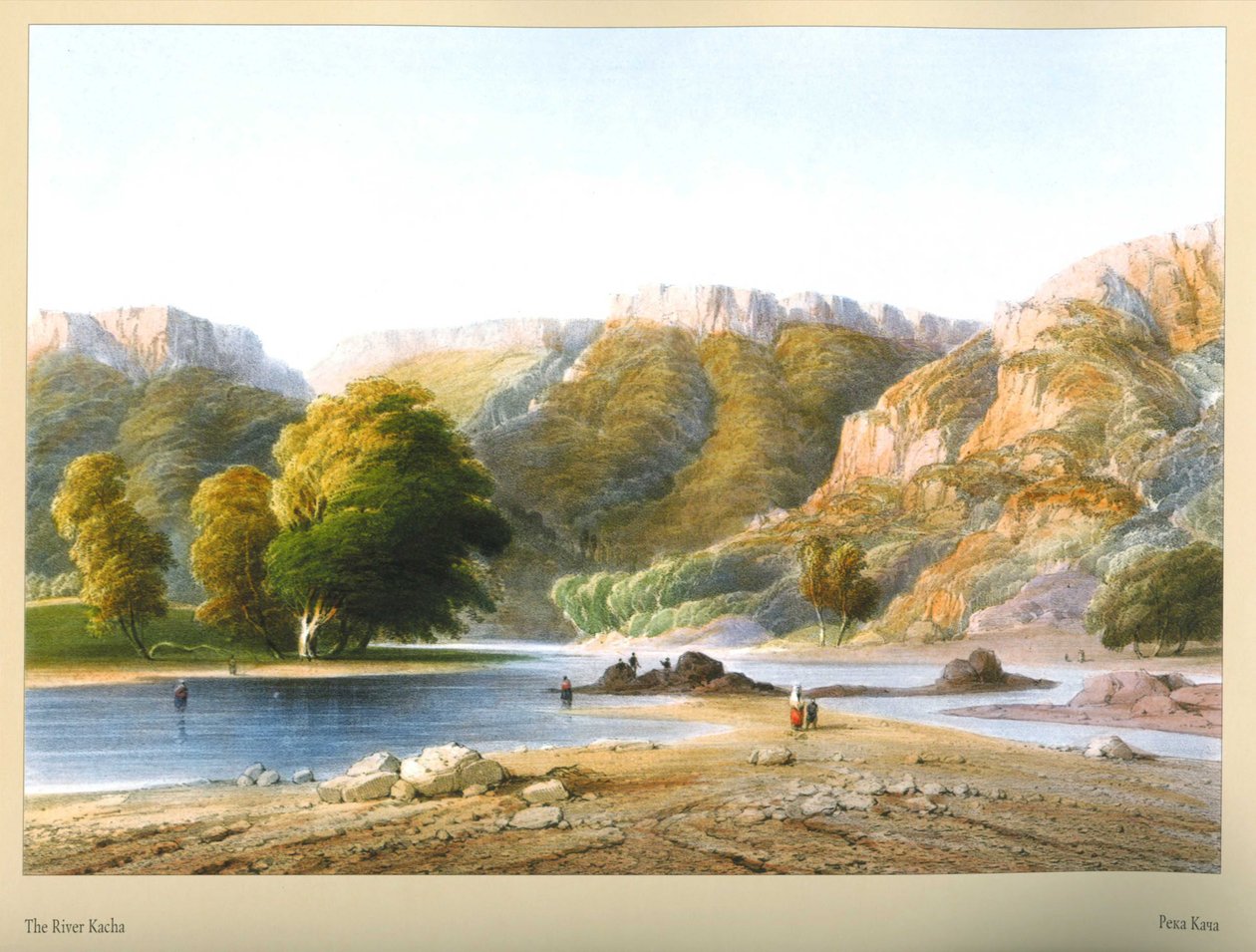 Carlo Bossoli. Rivier Kacha door Carlo Bossoli