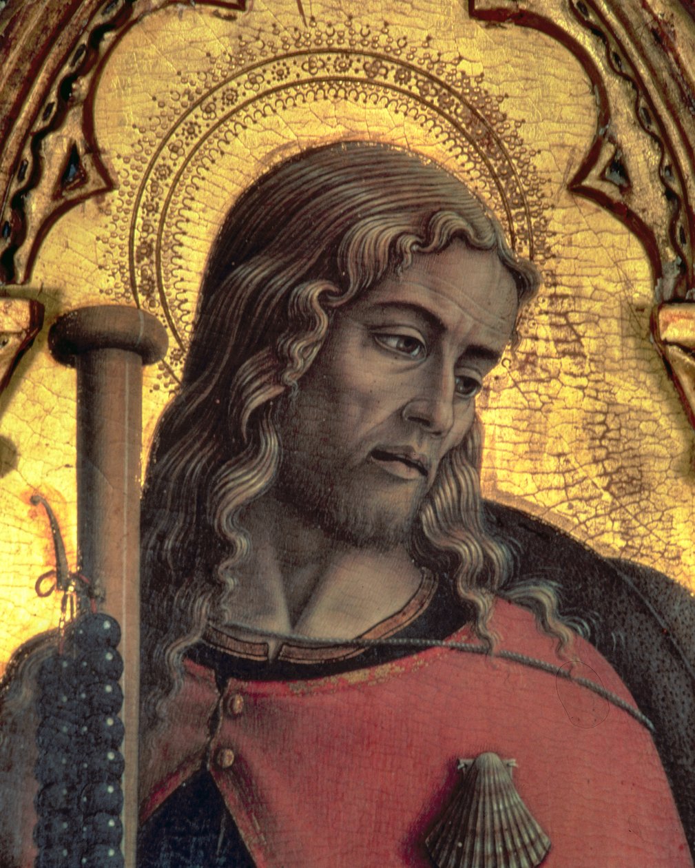 St. Jacobus (detail) door Carlo Crivelli