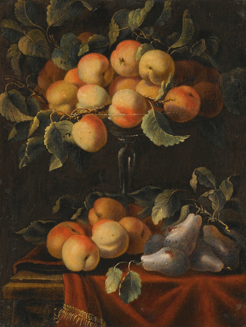 Stilleven met fruit en glazen tazza