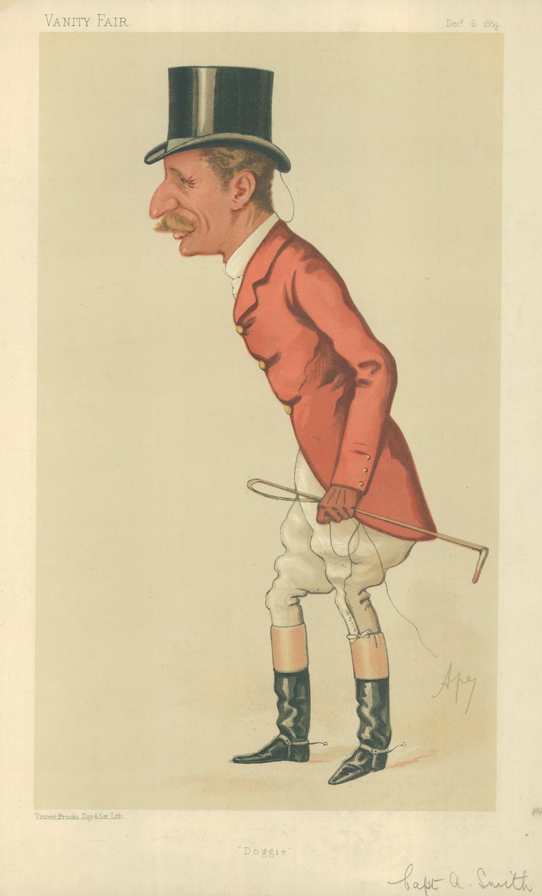 Kapitein Arthur Smith, Doggie, 6 december 1884, Vanity Fair cartoon door Carlo Pellegrini