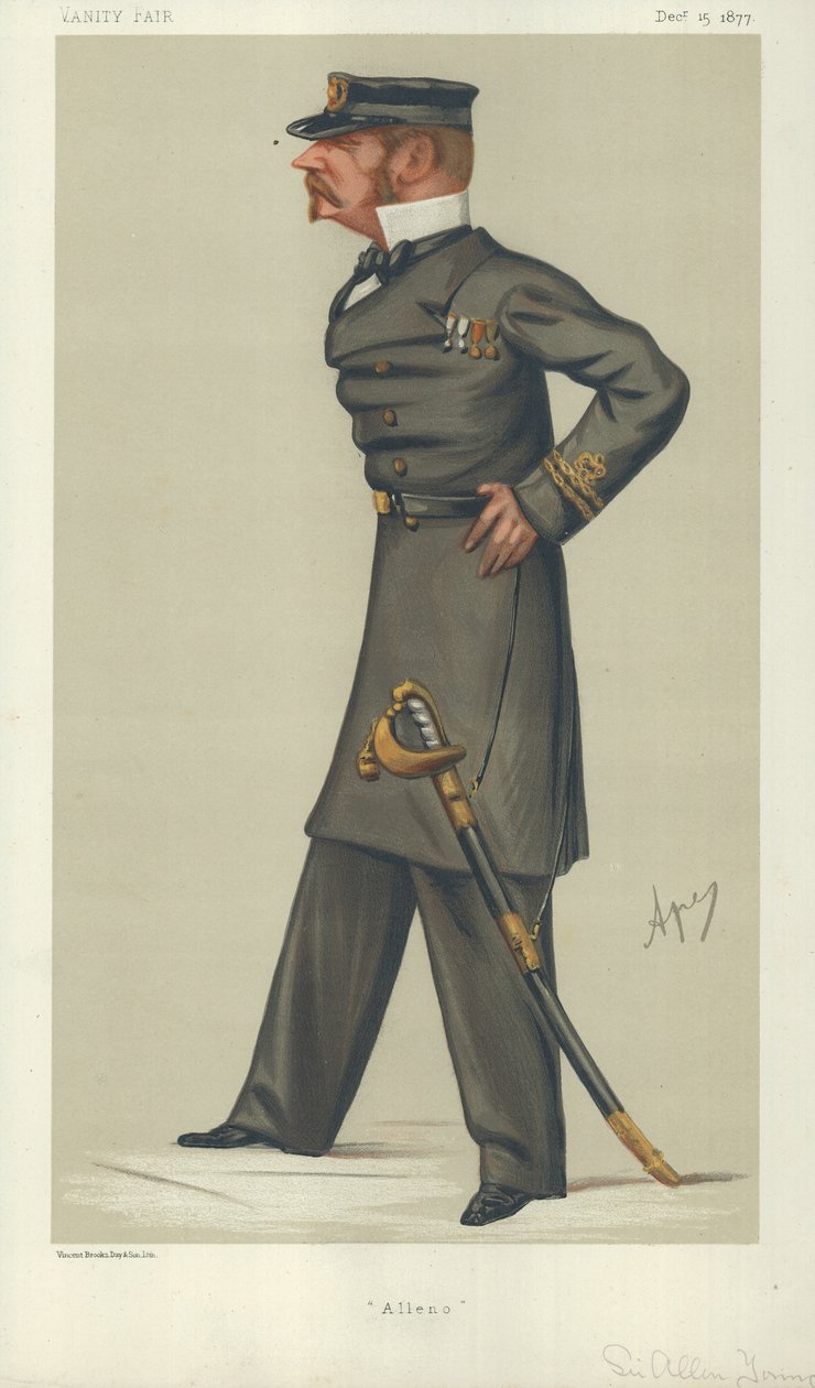 Sir Allen Young, Alleno, 15 december 1877, Vanity Fair cartoon door Carlo Pellegrini