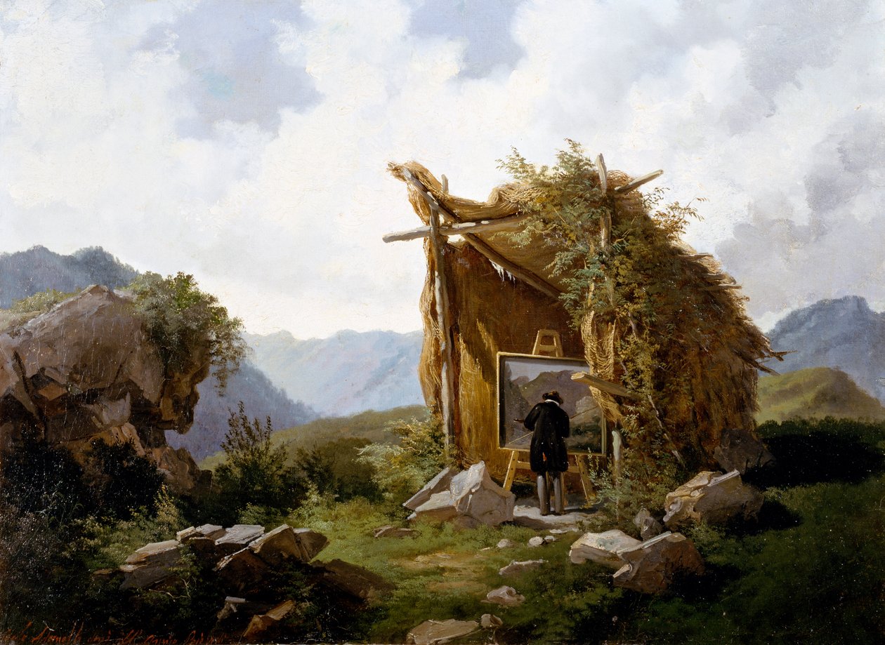 Kunstenaars op het platteland door Carlo Ademollo