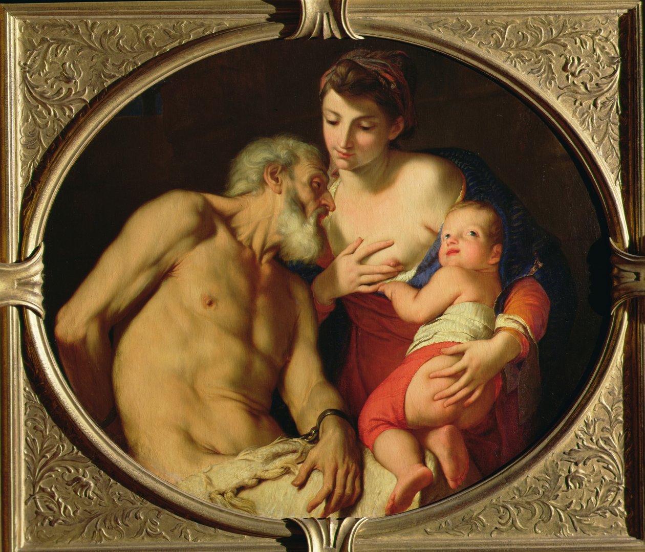 Romeinse liefdadigheid (Cimon en Pero), c.1690-1700 door Carlo Cignani