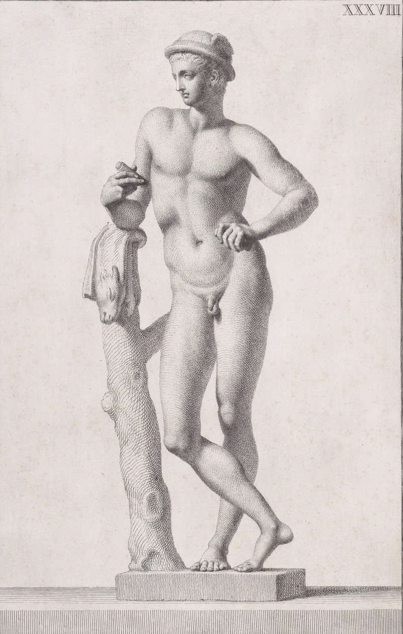 Standbeeld van Mercurius door Carlo Gregori