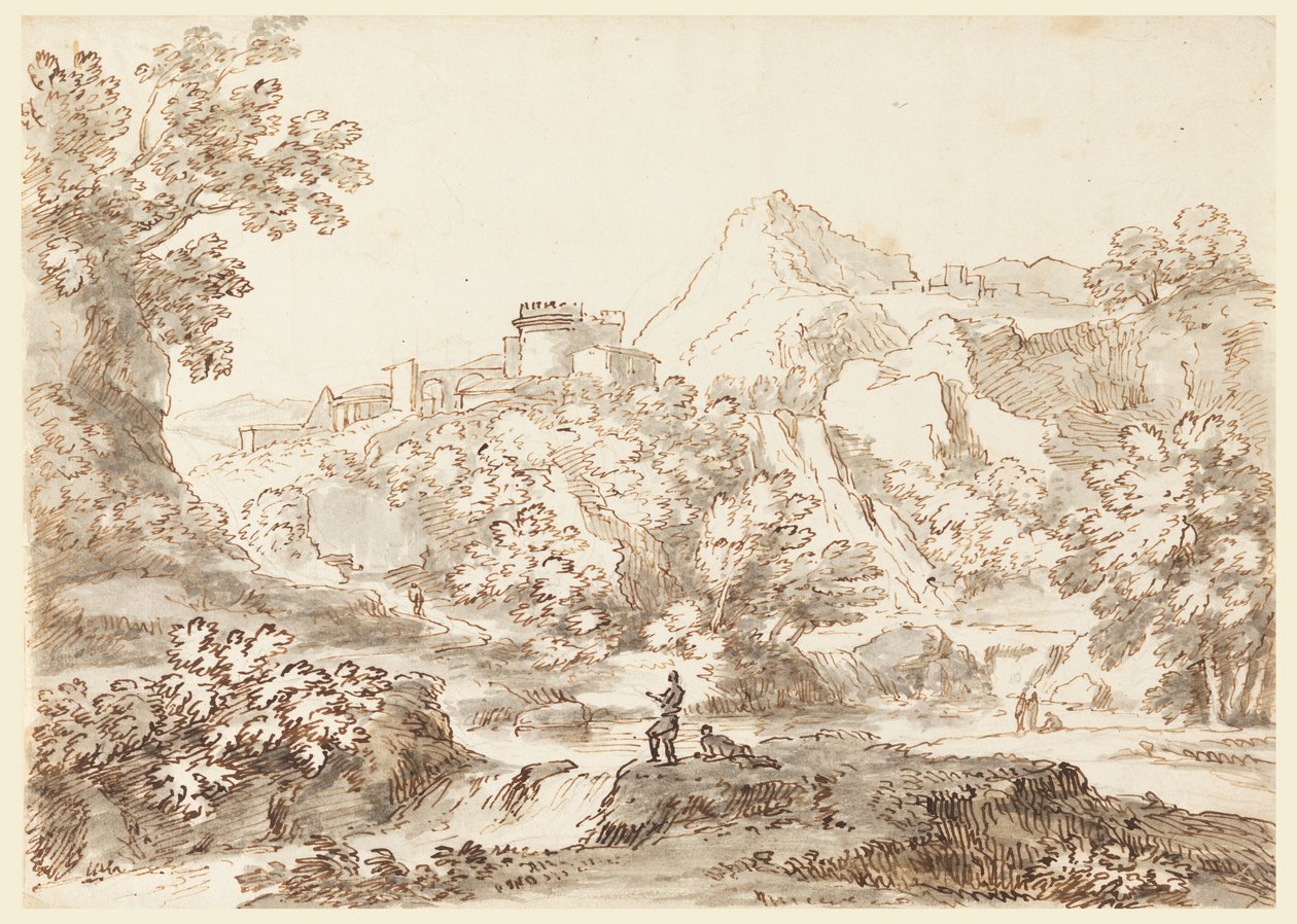Een Landschap met Stad door Carlo Marchionni