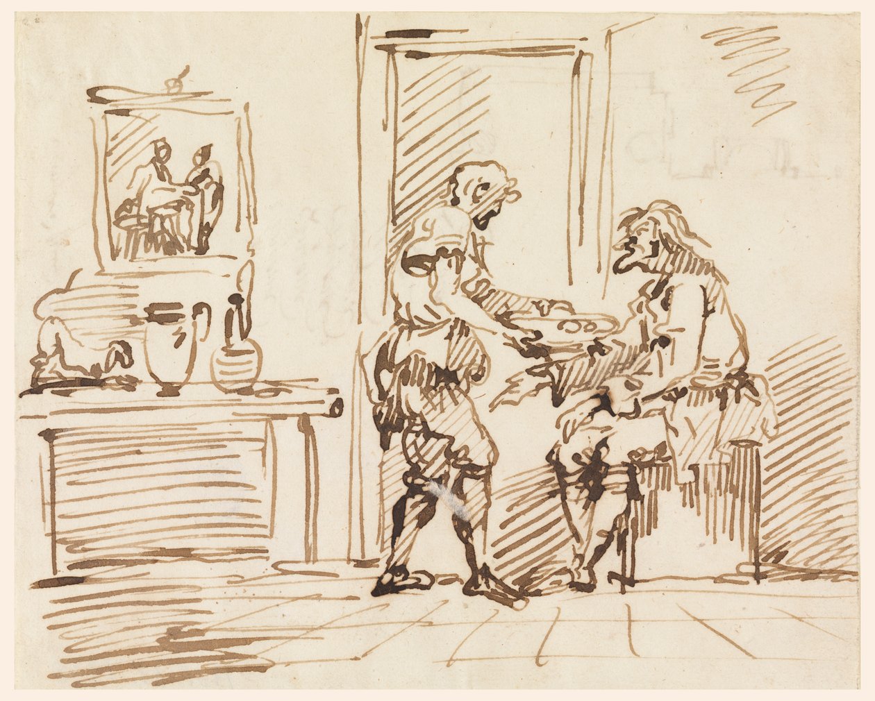 Een genrescène door Carlo Marchionni