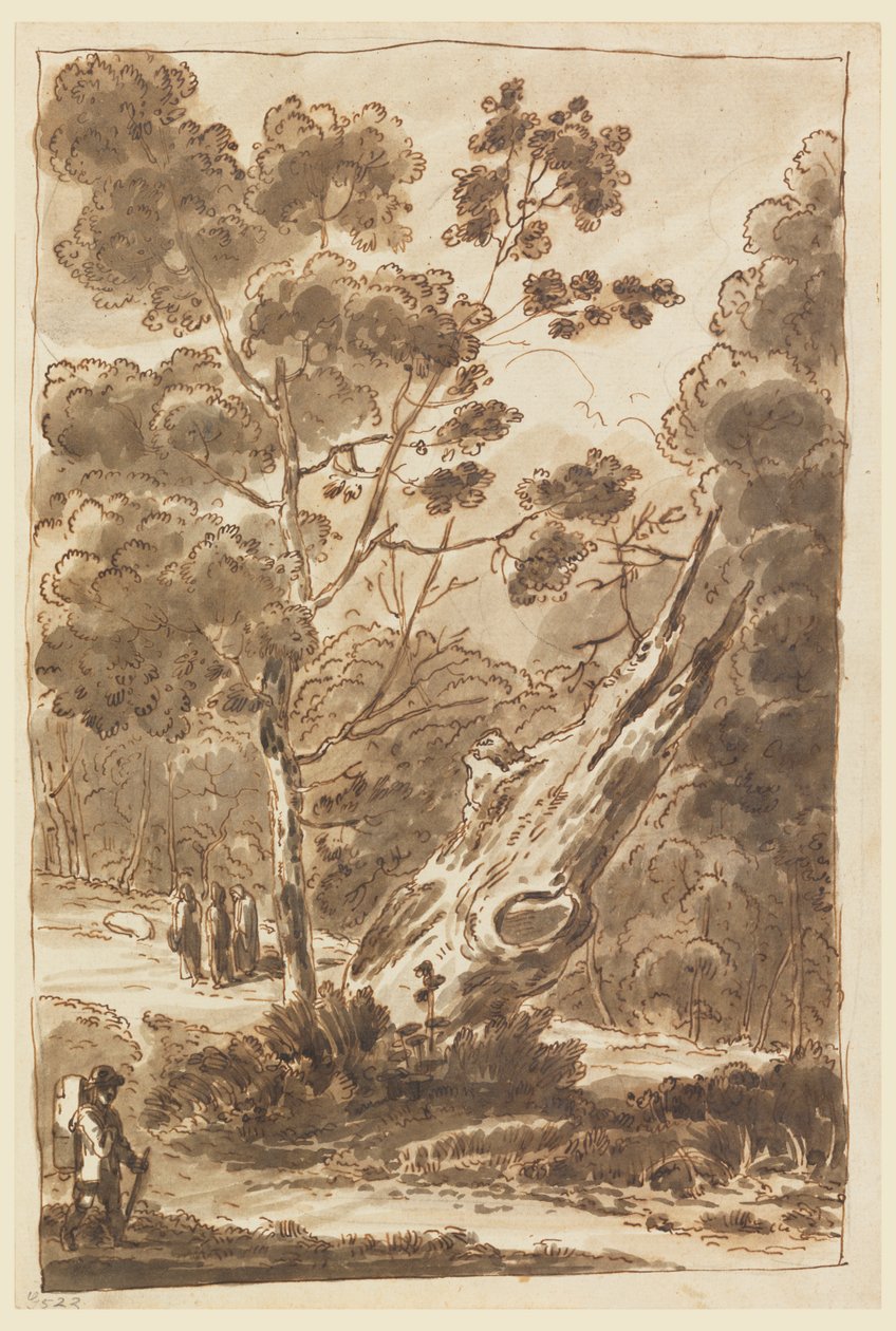 Figuur in het bos door Carlo Marchionni