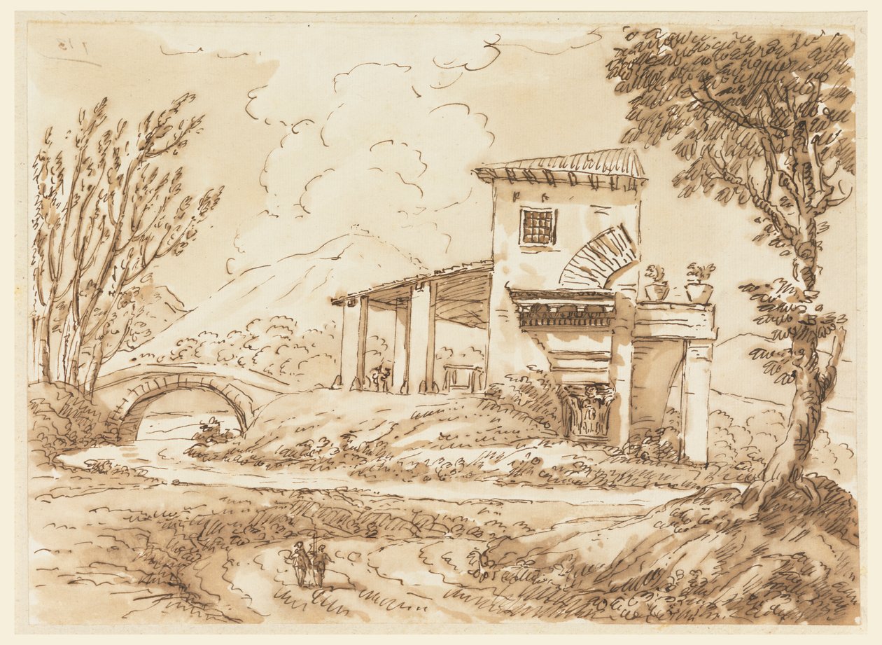 Landschap met Villa door Carlo Marchionni