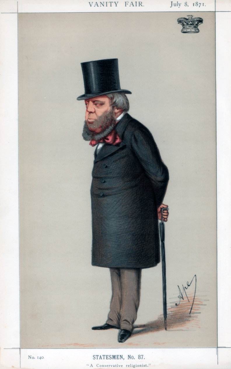 Een conservatieve religieus, 1871 door Carlo Pellegrini
