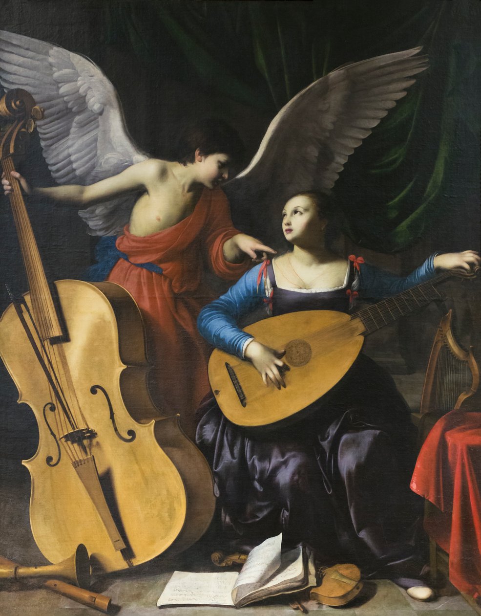 Sint Cecilia en de engel door Carlo Saraceni