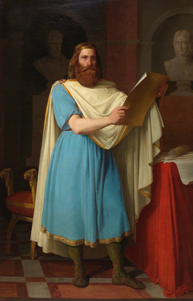 Alaric II, koning der Visigoten door Carlos Maria Esquivel