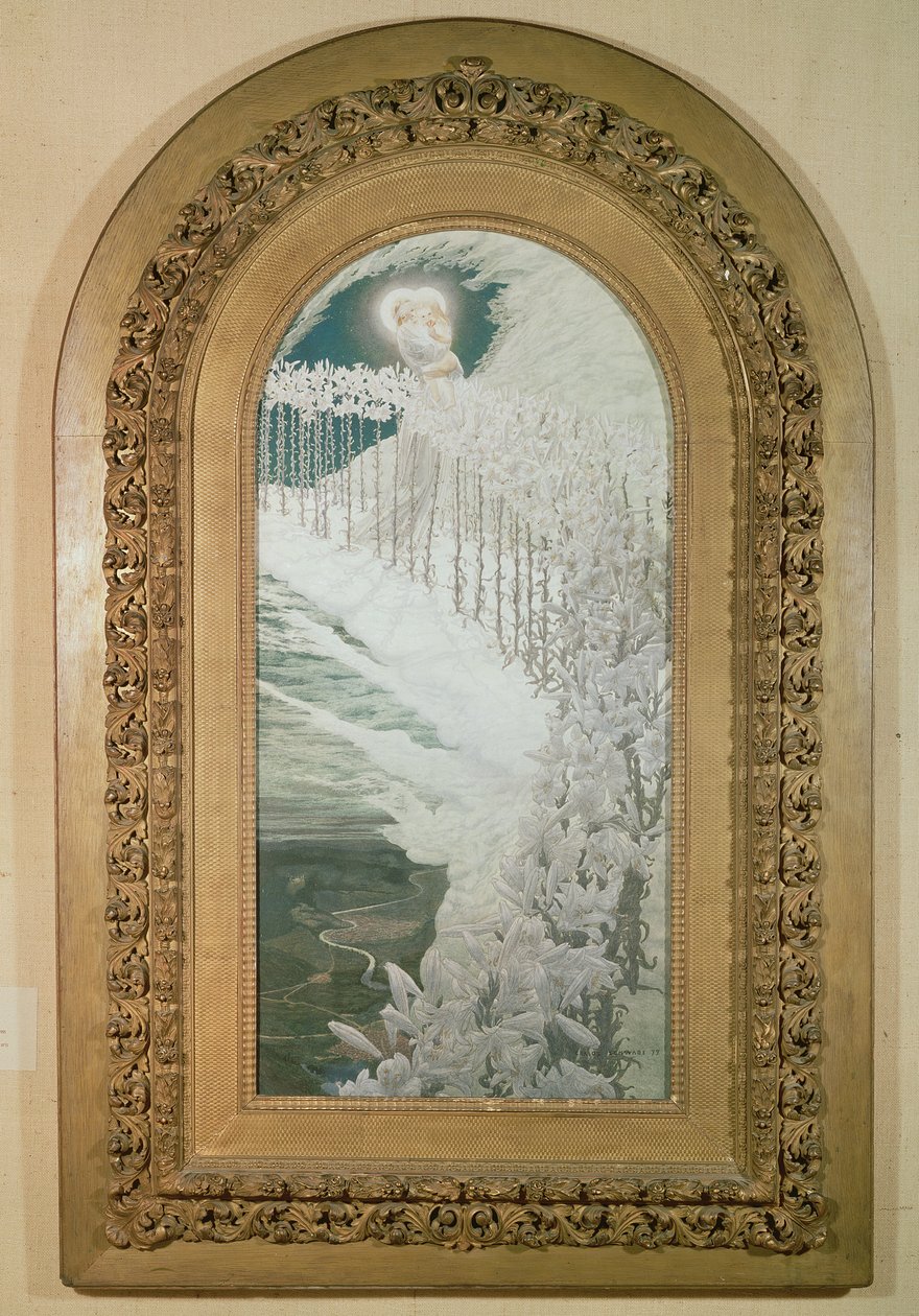 Maagd van de Lelies, 1899 door Carlos Schwabe