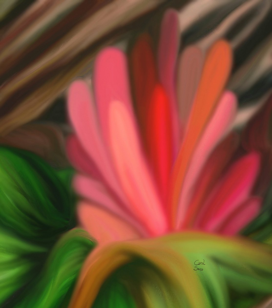 Abstracte bloem door Carol Sousa Cuello