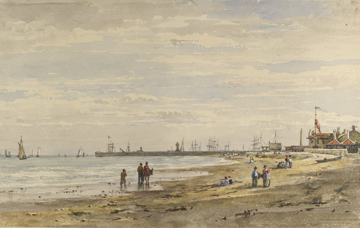 Ramsgate Pier, augustus 1838 door Caroline Davidson