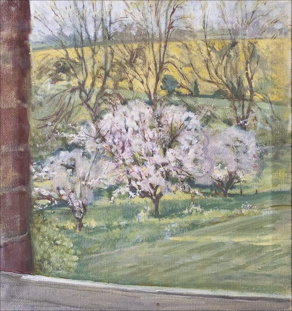 Lente vanuit ons raam, 2005 door Caroline Hervey Bathurst