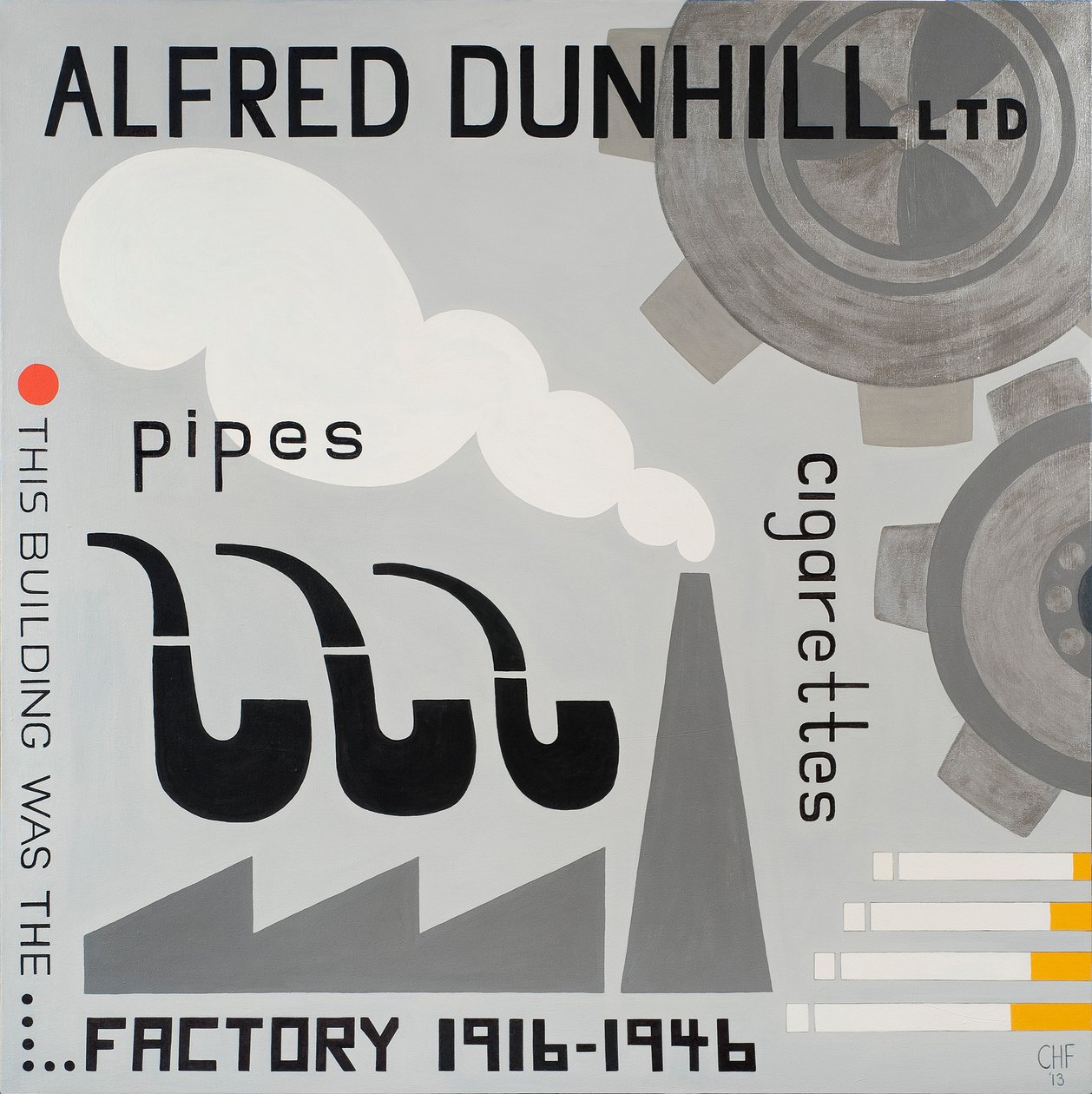 Dunhill fabriek, 2013 door Carolyn Hubbard Ford