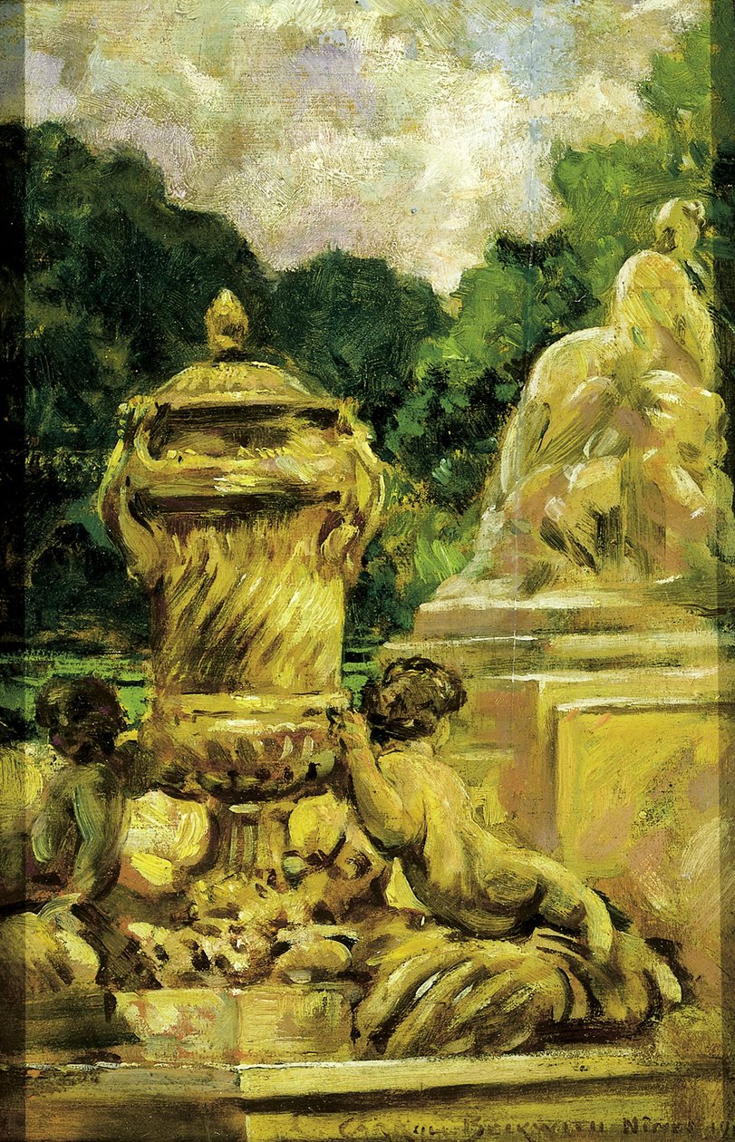 Jardin de la Fontaine in Nîmes, Frankrijk door Carroll Beckwith