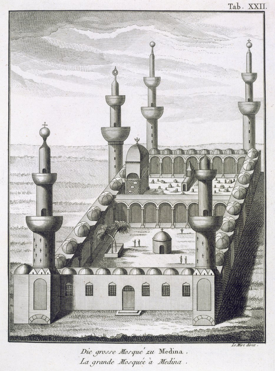De Grote Moskee in Medina, uit Voyages en Arabie et en Autres Pays de l