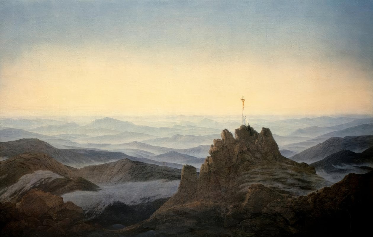 Ochtend in het Reuzengebergte door Caspar David Friedrich