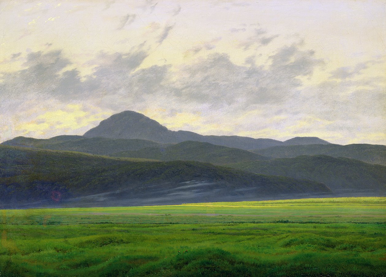 Bergachtig landschap door Caspar David Friedrich
