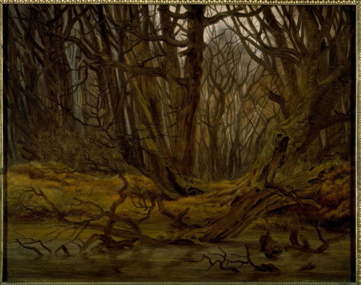 Bos in de late herfst door Caspar David Friedrich