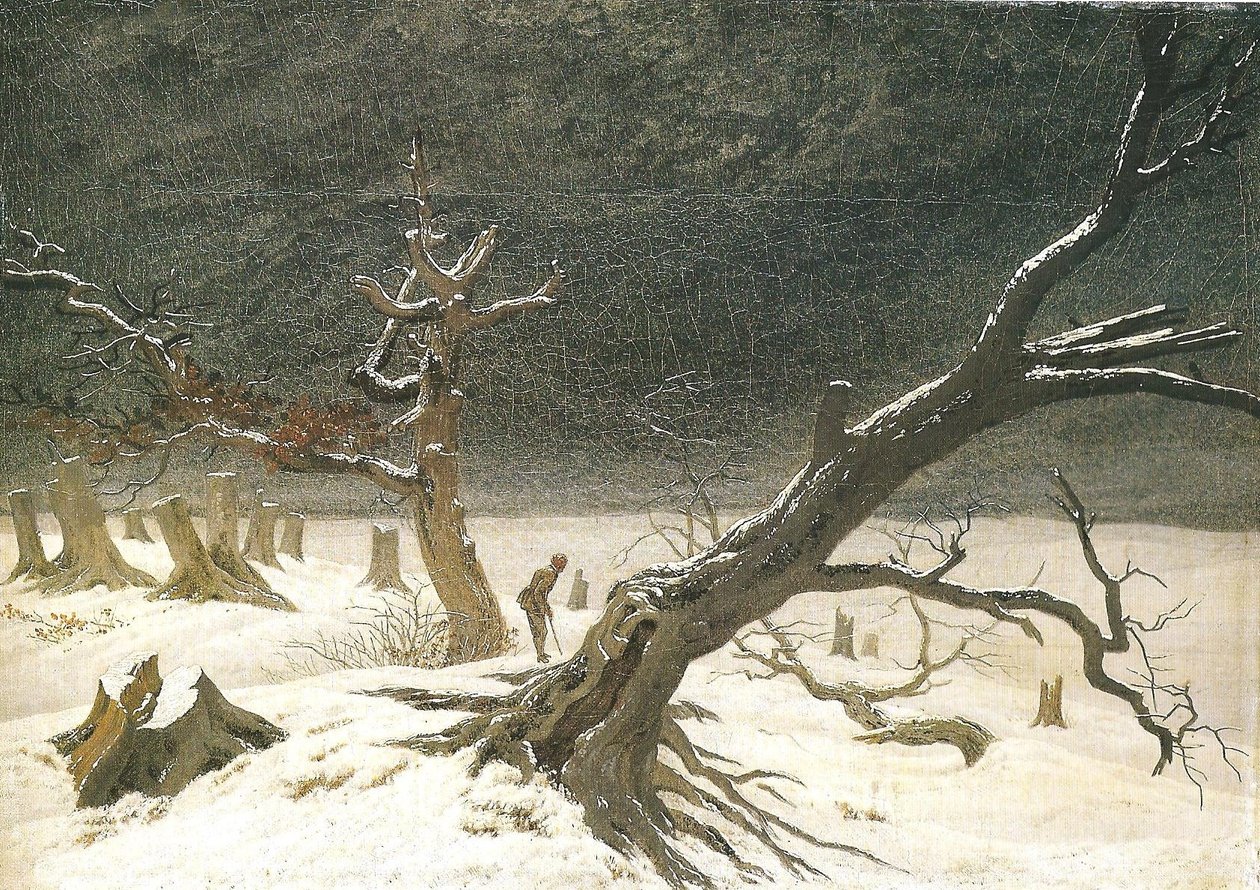 Winterlandschap I door Caspar David Friedrich