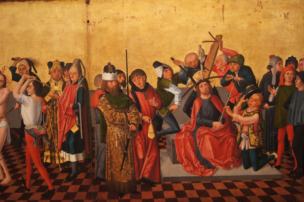 Colmar Altaarstuk (Geseling, Kroning met Doornen) door Caspar Isenmann