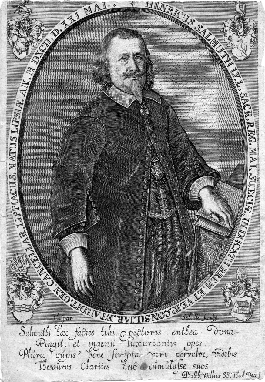 Gegraveerd portret door Caspar «Schulte» ou «Schutte»