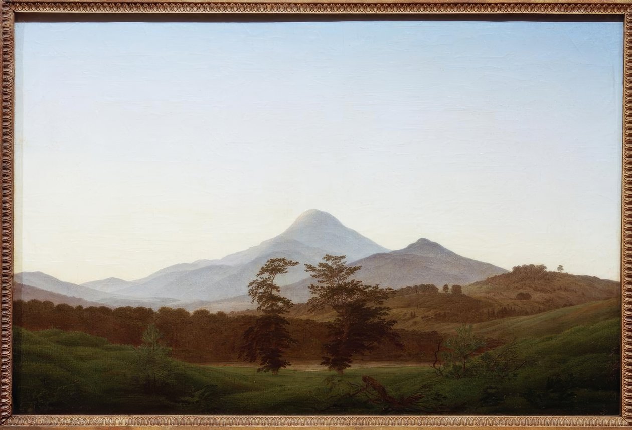 Boheems landschap (berglandschap) door Caspar David Friedrich