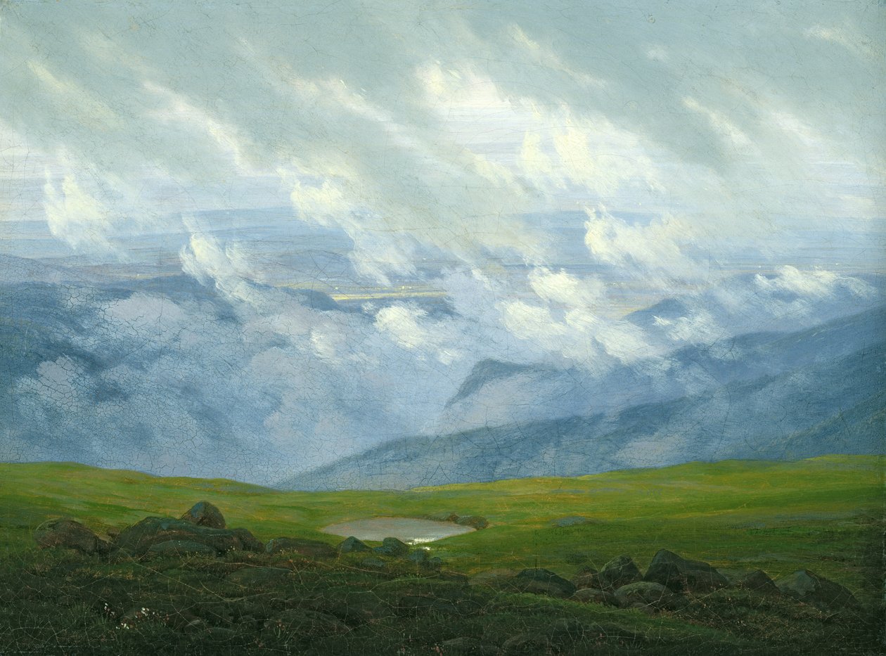 Drijvende wolken door Caspar David Friedrich