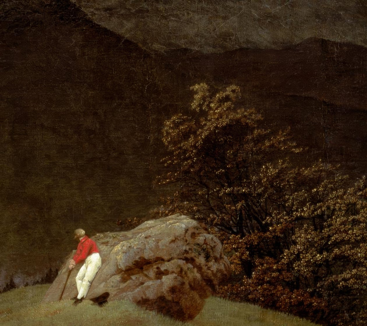 Berglandschap met regenboog door Caspar David Friedrich